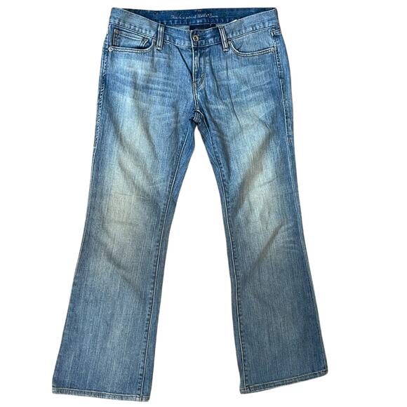 Vintage Levi's Eco Ultra Low Boot Light Wash 522 Denim Jeans Women's Size 8S - Picture 1 of 7